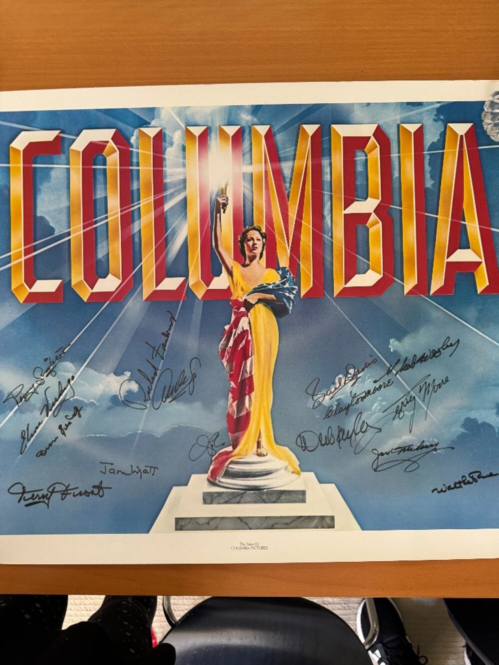 Vintage “The Stars of Columbia Pictures” Autographed Poster